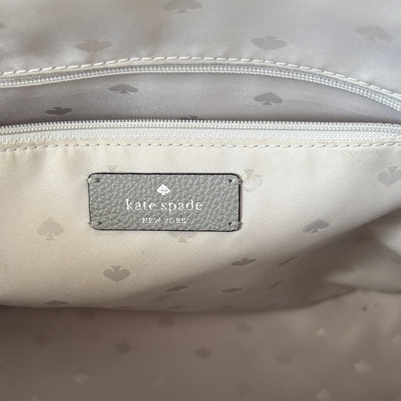 Kate Spade Monet Triple Compartment Classic Gray Leather Tote - Picture 8 of 8